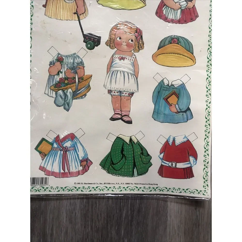 Dolly Dingle Paper Dolls New Uncut Sheet in Sealed Plastic Sleeve - 1981 Vintage